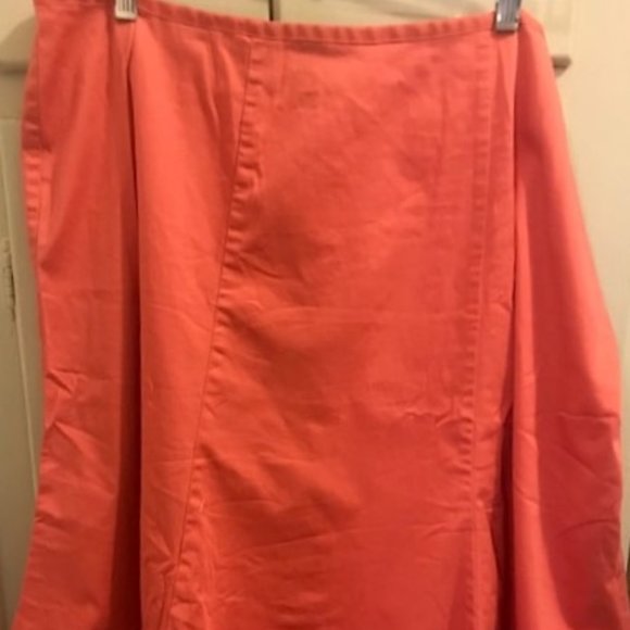 Avenue Dresses & Skirts - Avenue Stretch coral 6 gore circle skirt Size 20